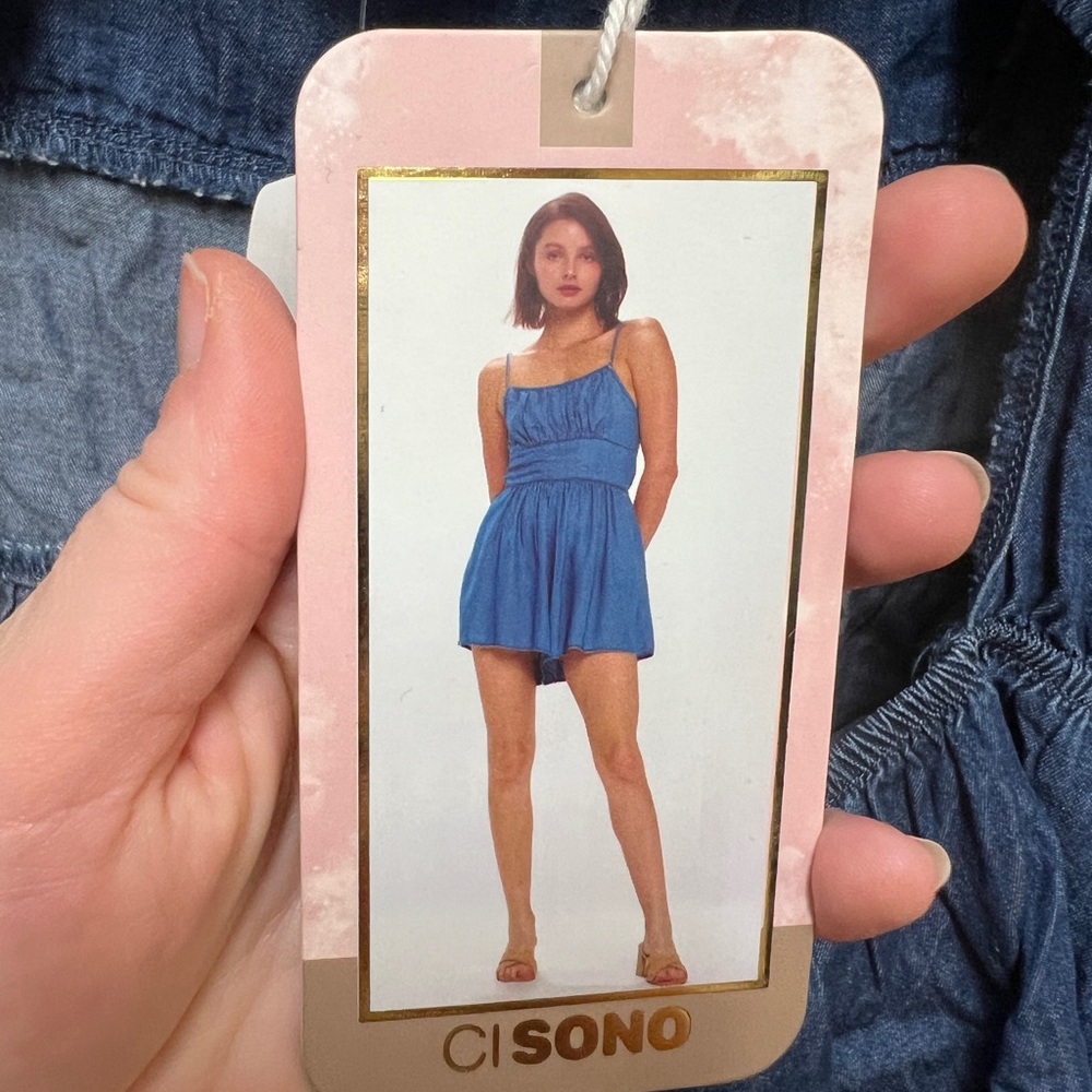 Denim romper! New with tags